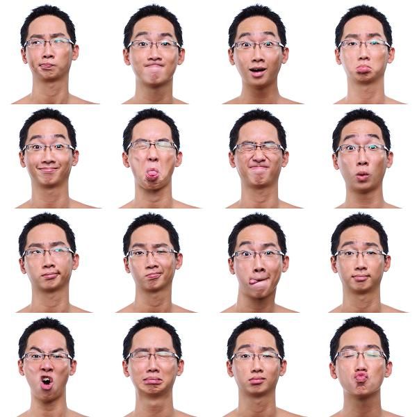 Defeat the Asian Poker Face stereotype by practicing your facial expressions
